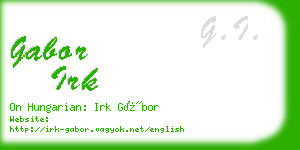 gabor irk business card